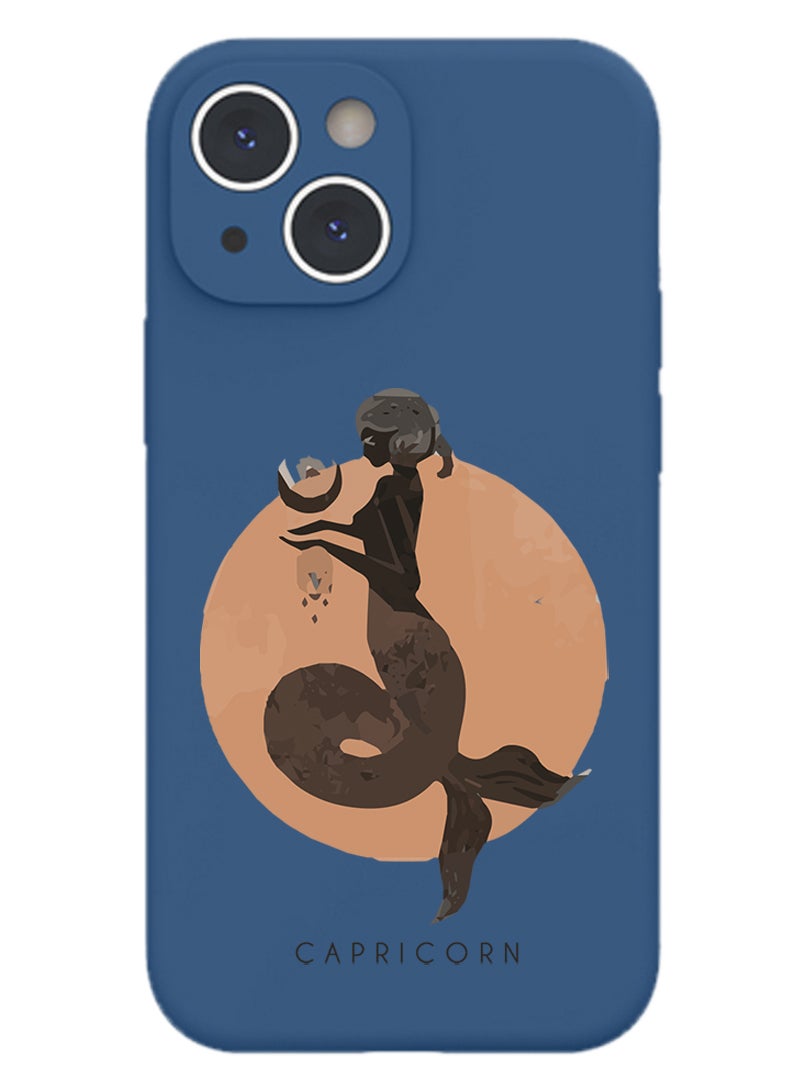 Theodor Protective Slim Fit Case Liquid Silicone Cover with Full Body Protection Anti-Scratch Shockproof Case For iPhone 13 Blue  - Car 53 copy - Image 1