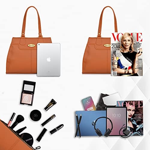 Fostelo Women's Kathleen Satchel Tote Handbag for Women | Ladies Purse | Stylish Shoulder Bag | Gift For Women | Tan - Image 4