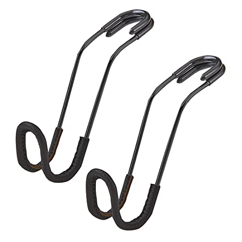 High Road Car Hooks for Purses and Bags with Leather Trim - Unbreakable Car Seat Hooks for Large Purse Straps and Heavy Bags up to 40 lbs - Secure Attachment Loops Fit All Headrest Posts, 2-Pack - Image 1