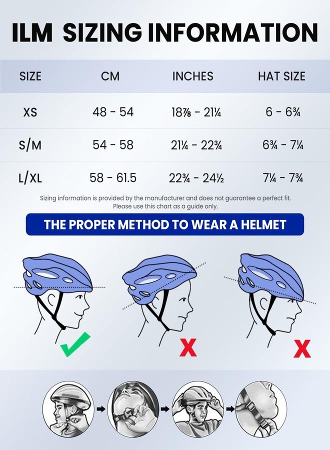 ILM Adult Bike Helmet with USB Rechargeable LED Front and Back Light Mountain&Road Bicycle Helmets for Men Women Removable Goggle Cycling Helmet E3-10L(Titanium, Large/X-Large) - Image 3