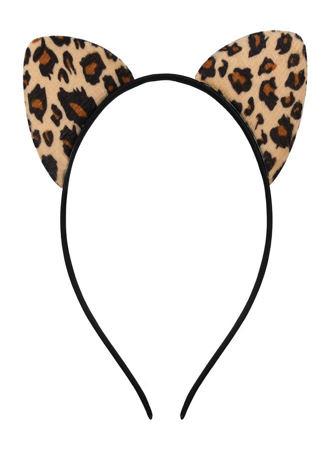 Paezm Leopard Cheetah Ears Headband for Women Girls, Halloween Cosplay Leopard Costume Hair Accessories for Adult - Image 1