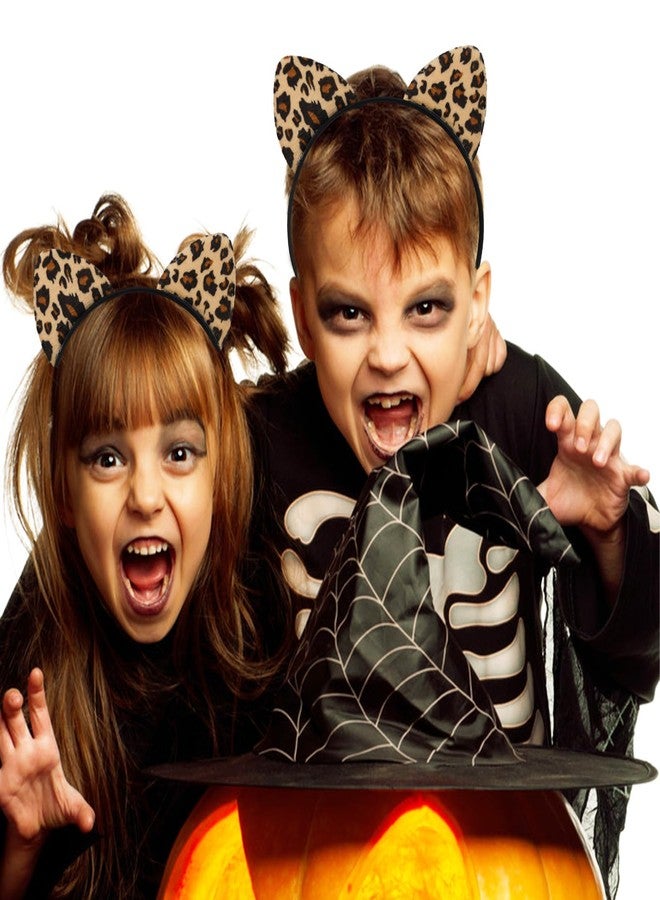 Paezm Leopard Cheetah Ears Headband for Women Girls, Halloween Cosplay Leopard Costume Hair Accessories for Adult - Image 5
