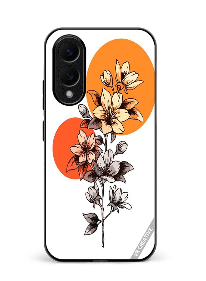 VR CREATIVE Protective Case Cover For Samsung Galaxy S25 Edge Flower Design Multicolour