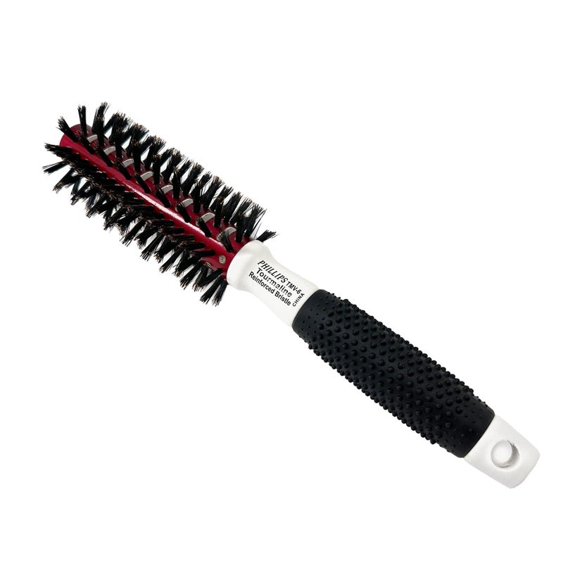 Phillips Brush Tourmaline Monster Vent 6 Professional Hair Brush (2.25â€ Diameter Barrel) - Vented Hairbrush with Nylon Reinforced Boar Hair Bristles, Beech Wood Handle with Rubber Grip - Image 2