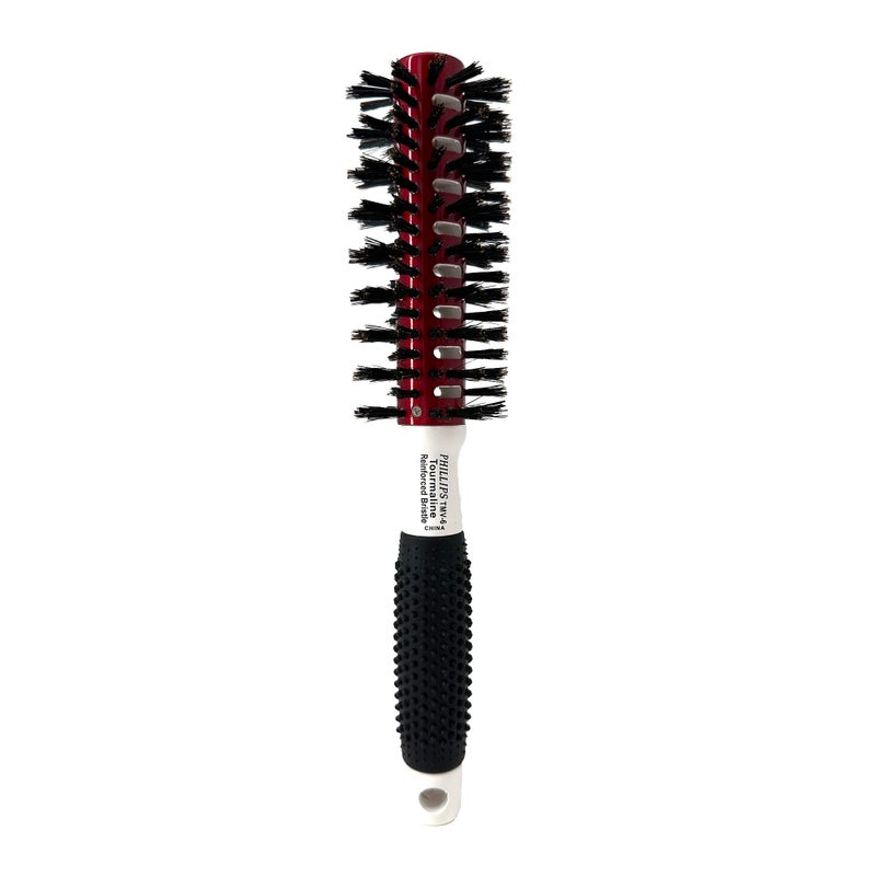 Phillips Brush Tourmaline Monster Vent 6 Professional Hair Brush (2.25â€ Diameter Barrel) - Vented Hairbrush with Nylon Reinforced Boar Hair Bristles, Beech Wood Handle with Rubber Grip - Image 1