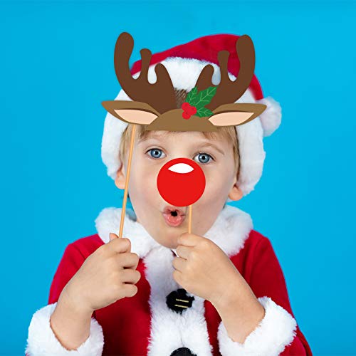 Joy Bang Christmas Photo Booth Props, 48PCS Christmas Photo Props, Christmas Party Decorations, Holiday Christmas Party Favors Supplies for Kids Adults Christmas Games - Image 5
