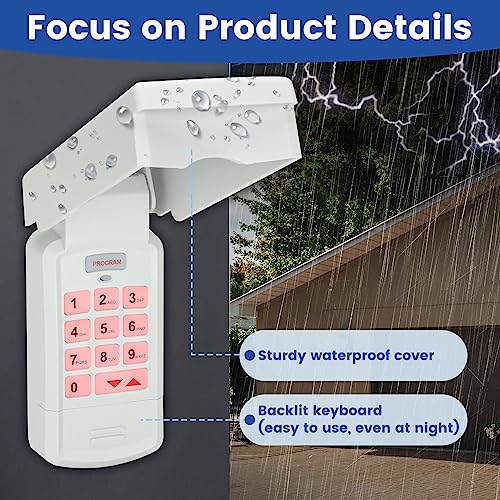 Soobool 1 for Genie Garage Door Opener Keypad, Compatible with Genie Garage Door Openers, for Model GK-R 37332R GK-BX GWKP, GWK-IC, ACSDG, ACSDA1, ACSD1G - Image 4