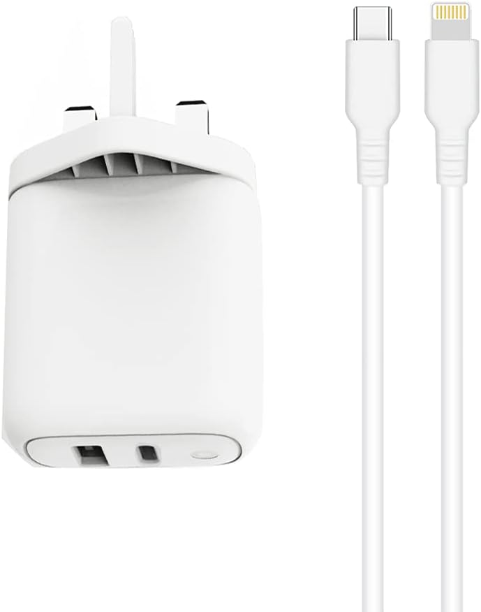 Trands 36W Charger with Type C to Lightning Cable - White - Image 1