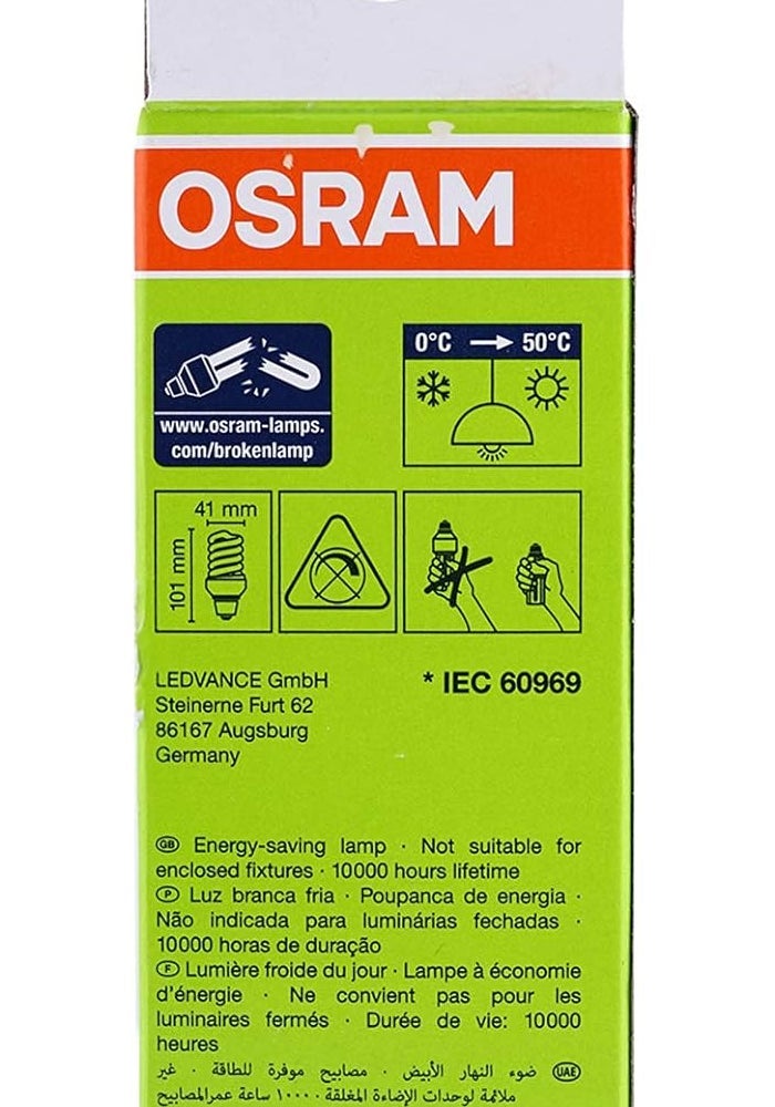 OSRAM أوسرام دولوكس ميني تويست 12 وات/6500 كلفن 220 إلى 240 فولت E27 - Image 2