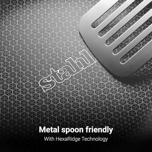 Stahl Artisan Hybrid 0.6 L, 16 cm Triply Frying Pan | Induction & Gas Stove Compatible | Honeycomb Non Stick Fry Pan, Metal Spoon Friendly - Image 3