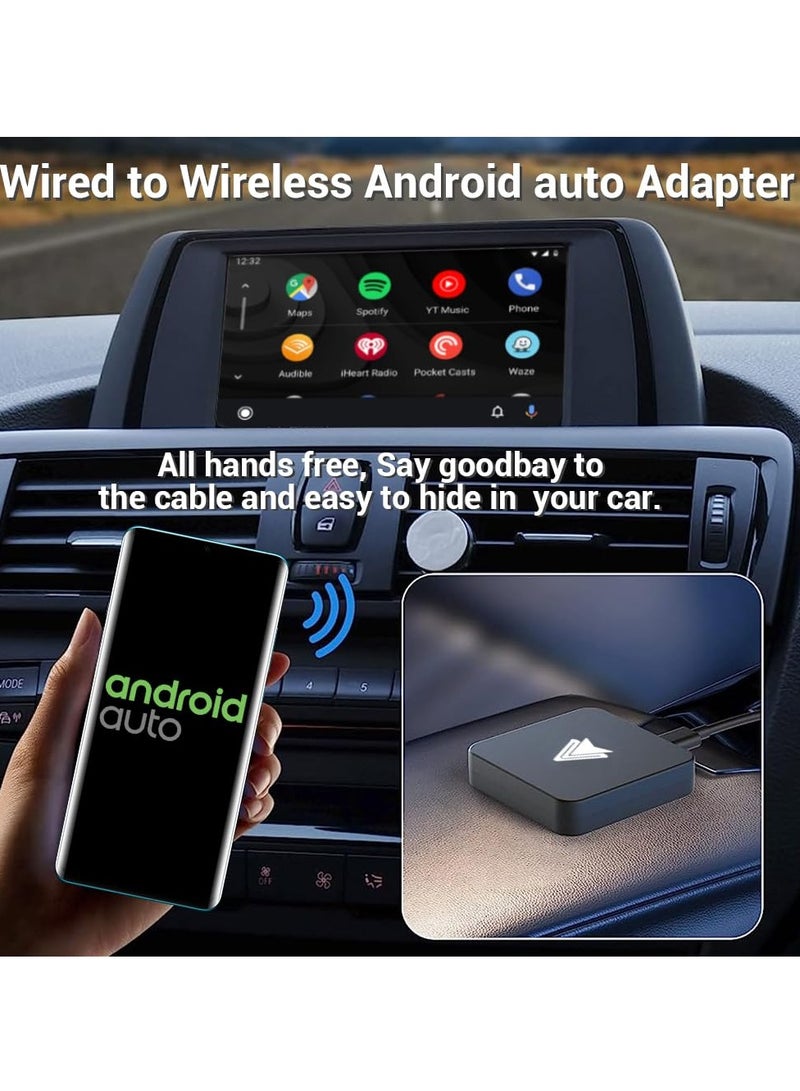 SOLARAE Wireless Android Auto Adapter for OEM Wired Cars - Convert Factory Wired to Wireless, Plug & Play, Supports USB & Type-C Interface, Black - Image 2