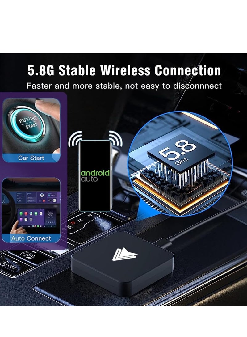 SOLARAE Wireless Android Auto Adapter for OEM Wired Cars - Convert Factory Wired to Wireless, Plug & Play, Supports USB & Type-C Interface, Black - Image 5