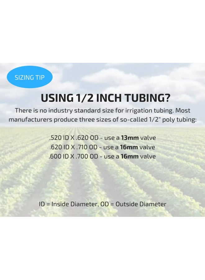 Habitech Habitech 2-Pack In-Line Barbed Ball Valve 13mm For 1/2 Inch Tubing .520 ID - Regulate and Shut-Off/On Water Flow  - Image 3