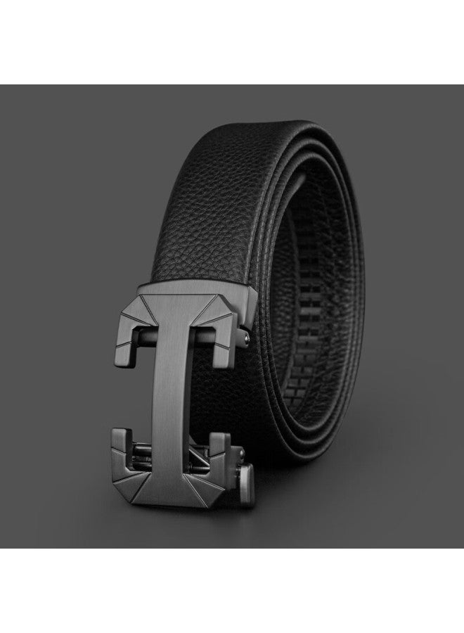 Cow Leather Belt For Men, Top-grain Cowhide, Automatic Buckle, Genuine Leather Waist Belt, Valentine's Day Gift For Husband - Image 1