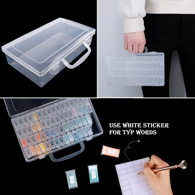 Foscadit 64 Grids Seed Storage Organizer Box Plastic Transparent Seed Storage Box Garden Seed Container - Image 3