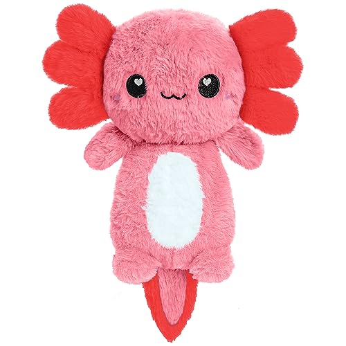 Happy Fuel Axolotl Microwavable Unscented Heating Pad for Women and Kids Cute Soft Cozy Pillow Plush Heatable Warm Stuffed Animals Kawaii Hot and Cold Plushie Food Toy Axolotl Gifts for Girls and Boys - Image 1