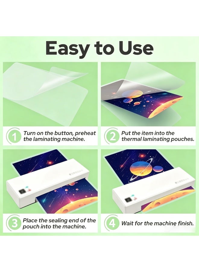 100 Pack Clear Thermal Laminating Pouches, 8.27 x 11.5 Inch, 3 Mil Thick Laminator Sheets - Image 4
