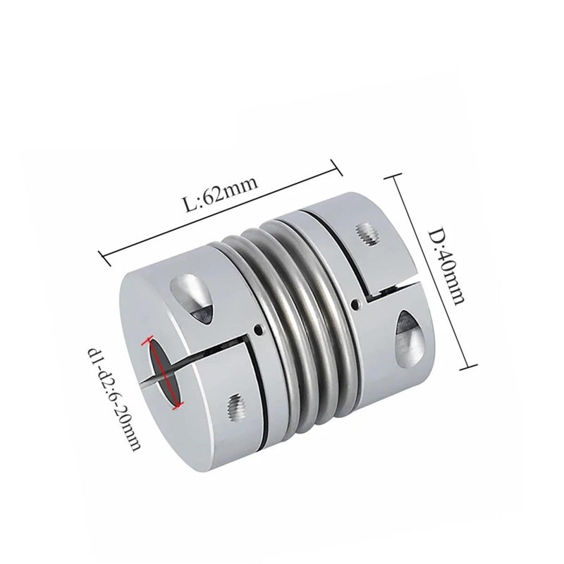 CPB 40x62 6 Aluminum Alloy Bellows Coupling High Torque For Stepping Servo Motor - Image 3