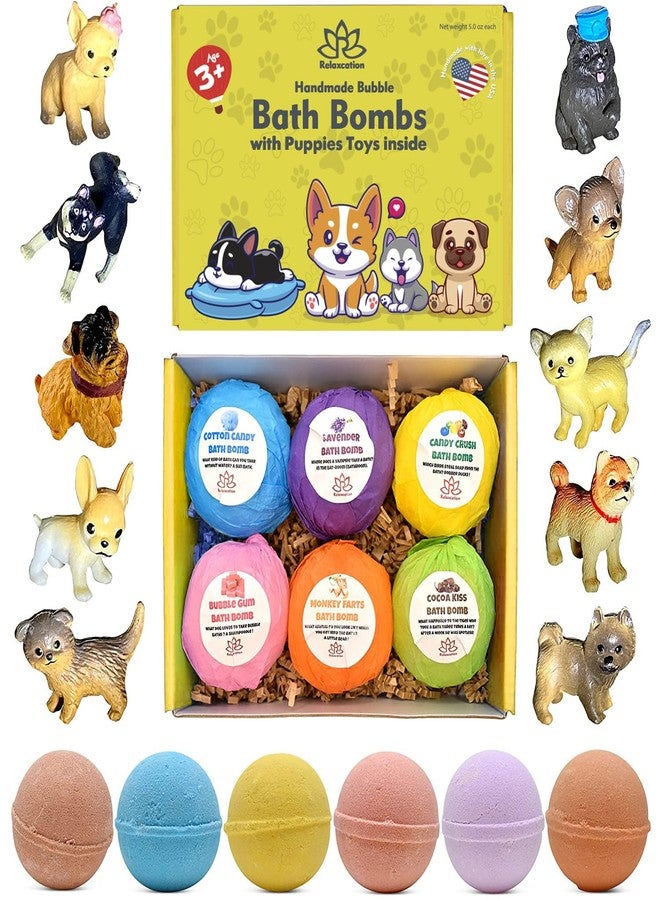 Relaxcation Bath Bombs for Kids Set with Toys Surprise Inside for Kids (Little Puppies) - Image 1