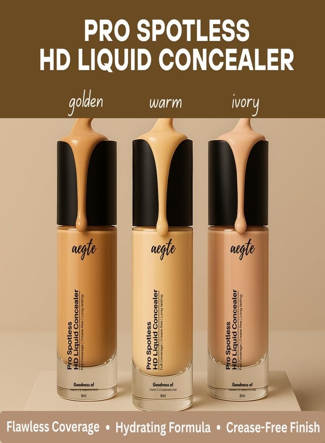 Aegte Pro Spotless HD Liquid Full Coverage Concealer 8ml (Ivory) - Image 2