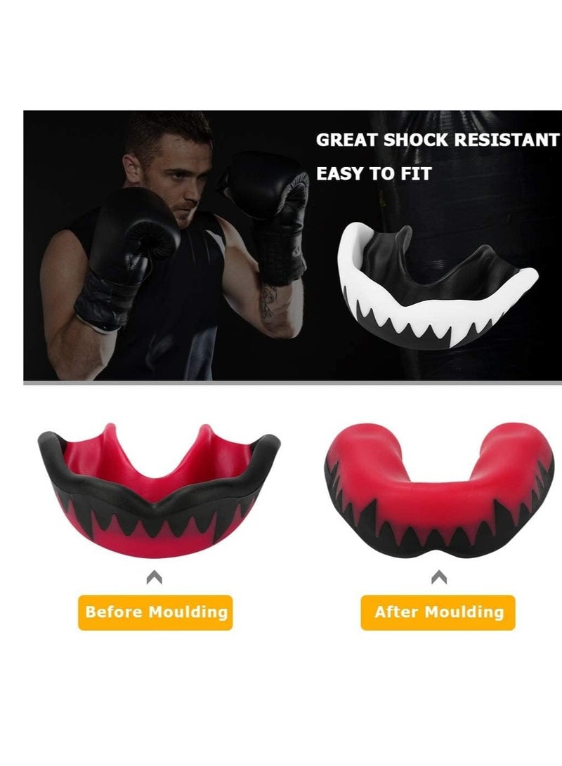 سونسر 2 عبوة واقي أسنان رياضي، واقي أسنان رياضي، واقي أسنان واقي للفم لكرة السلة الهوكي الهوكي كرة السلة كرة السلة الكاراتيه كرة السلة الرجبي - Image 3