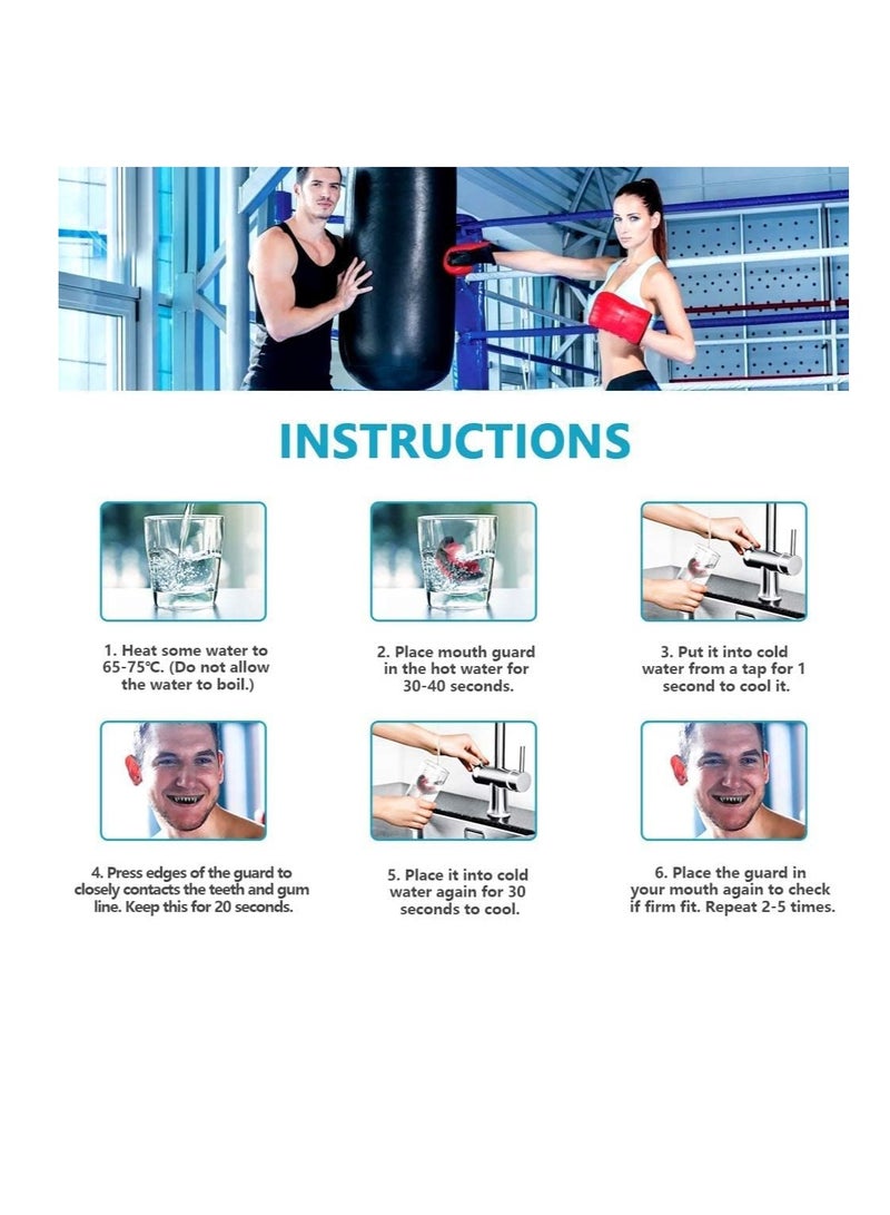 سونسر 2 عبوة واقي أسنان رياضي، واقي أسنان رياضي، واقي أسنان واقي للفم لكرة السلة الهوكي الهوكي كرة السلة كرة السلة الكاراتيه كرة السلة الرجبي - Image 5