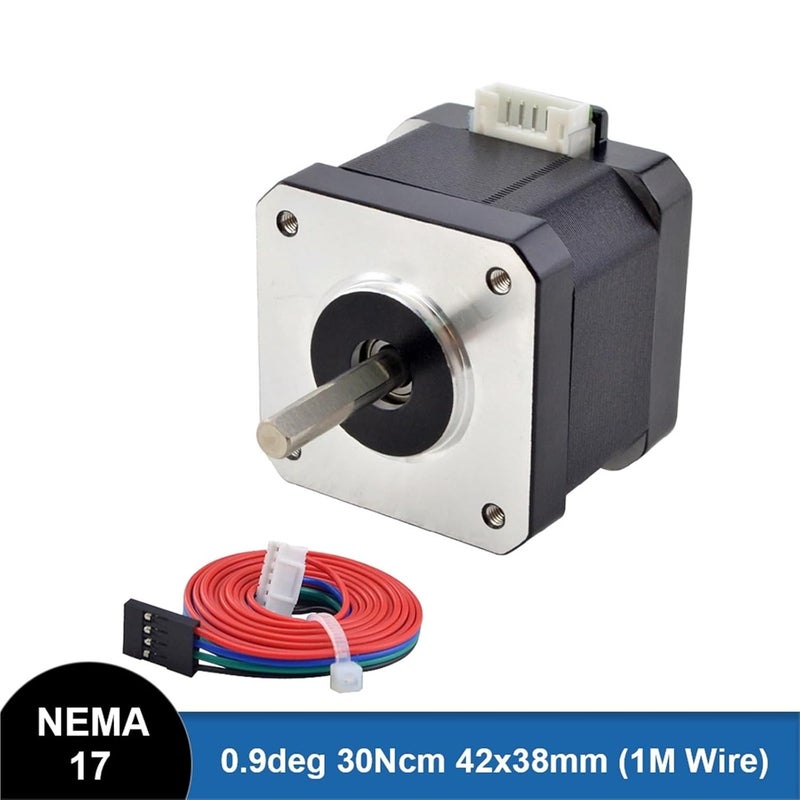 17 Stepper Motor 0.9deg 38mm 30Ncm 1.5A Nema17 Stepping Motor with 4-Lead 1m Cable CNC 3D Printer/Extruder - Image 2