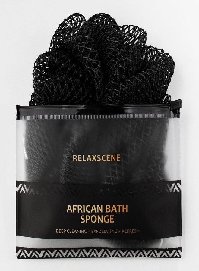 RelaxScene African Net Sponge Authentic - Exfoliating Back Scrub Bath Sponge with Knots - Afro Scrub Body Scrubber Exfoliator Washcloth - African Body Care Daily Use Shower Essentials - Image 1