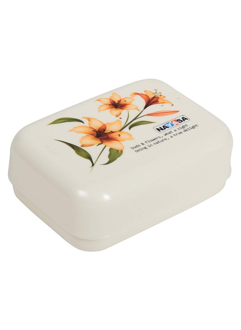 NAYASA Nayasa Plastic Square Ring Bathroom Mug with Matching Soap case (1.5 liters, Off-White, 2-Pieces) by Krishna Enterprises  - Image 3