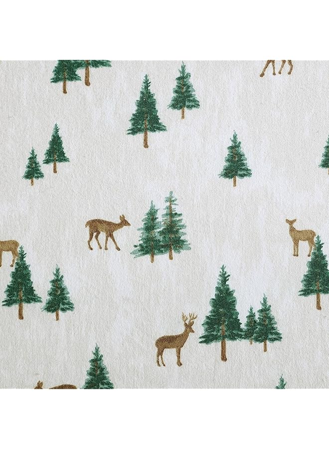 إدي بوار طقم ملاءات سرير من القطن الفلانيل الناعم للغاية لديكور منزلي مريح من Deer Hollow Queen - Image 4