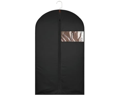 JOLYEAK 39-Inch Garment Bags Covers,Hanging Clothes Bag, Suit Cover Bags with Clear Window for Hanging Closet Clothes Storage and Travel (Black-39Inch) - Image 1