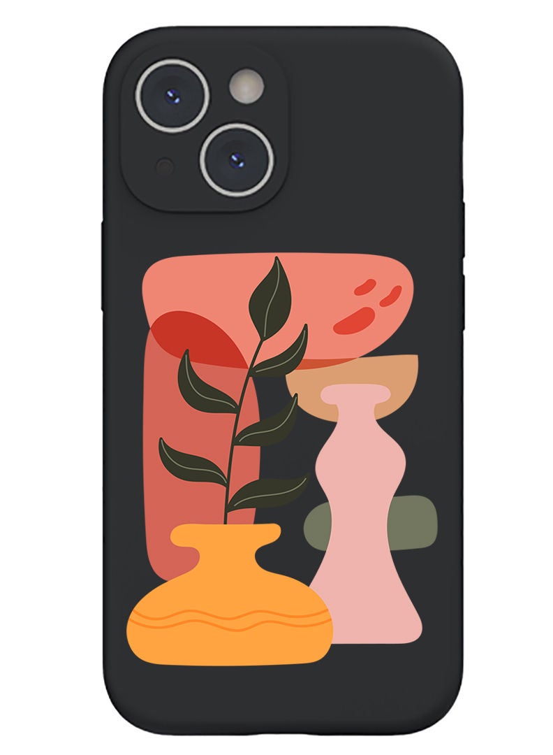 Theodor Protective Slim Fit Case Liquid Silicone Cover with Full Body Protection Anti-Scratch Shockproof Case For iPhone 13 Black  - Who cares copy - Image 1