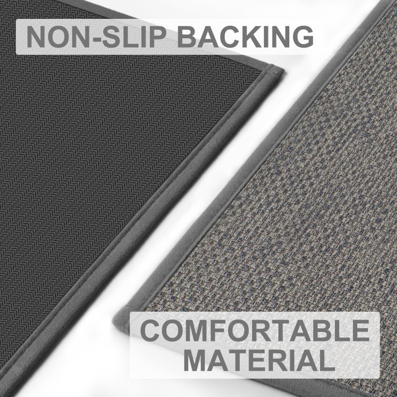 LEKEEPGO Door Mat 24"x36", Non Slip Door Mat Indoor Entrance, Rubber Backing Front Indoor Door mats Washable Absorbent Low-Profile Entryway Entry Resist Dirt Inside Door Mats, Light Grey - Image 3