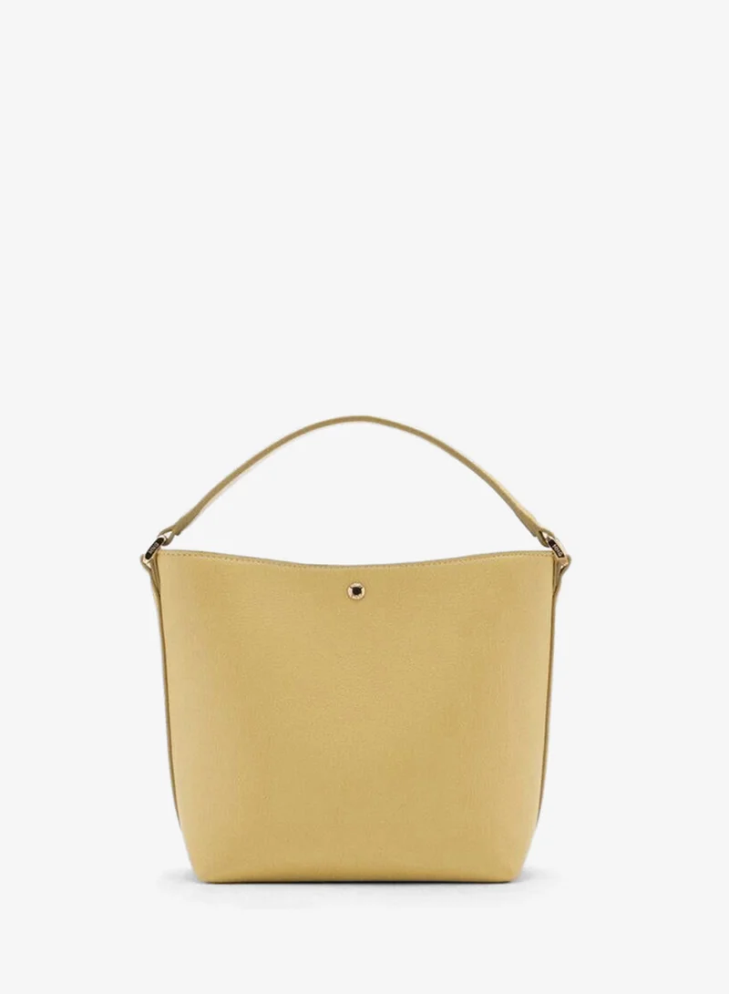 Mango Faux-Leather Bucket Handbag