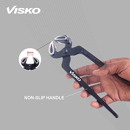 Visko Tools Steel Tools 306 8" Cobbler Pincer (Black) - Image 4