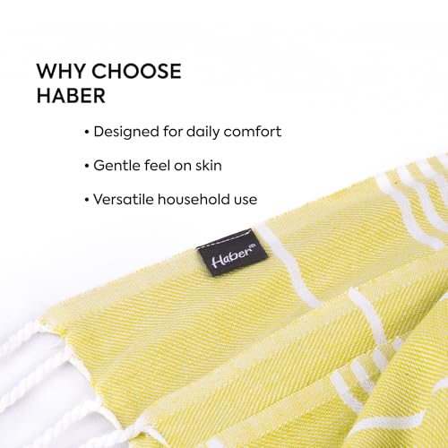 HABER Cotton Bath Towel, Ultra Soft, Highly Absorbent, Quick Dry, Lightweight Luxury for Bathroom, Spa & Travel - Grey, Sea Glass, Pastel Green (Pack of 3, 76x152 cm, Summer Friendly) - Image 2