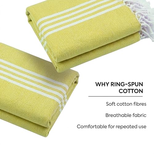 HABER Cotton Bath Towel, Ultra Soft, Highly Absorbent, Quick Dry, Lightweight Luxury for Bathroom, Spa & Travel - Grey, Sea Glass, Pastel Green (Pack of 3, 76x152 cm, Summer Friendly) - Image 4