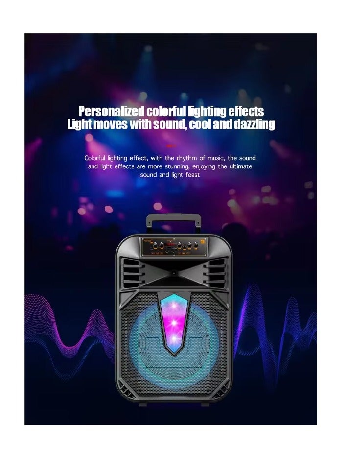قريت نايس مكبر صوت لاسلكي يعمل بتقنية البلوتوث يحتوي على راديو FM , مدخل ذاكرة TF ,مدخل USB , مدخل ميكروفون بطارية قابلة للشحن - Image 3