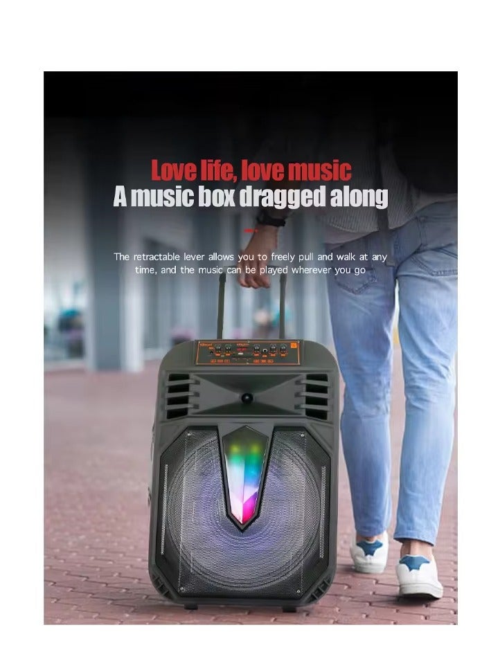 قريت نايس مكبر صوت لاسلكي يعمل بتقنية البلوتوث يحتوي على راديو FM , مدخل ذاكرة TF ,مدخل USB , مدخل ميكروفون بطارية قابلة للشحن - Image 4