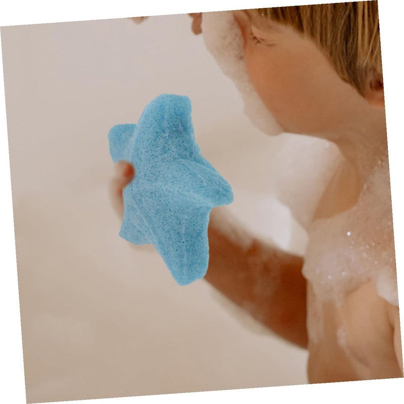 Exfoliating Body Scrubber Set Soft Shower Sponge For Gentle Cleaning And Back Washing Blue Dark Gray - Image 5