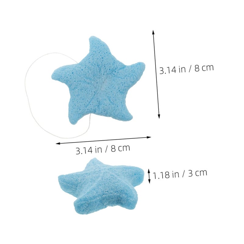 Exfoliating Body Scrubber Set Soft Shower Sponge For Gentle Cleaning And Back Washing Blue Dark Gray - Image 3