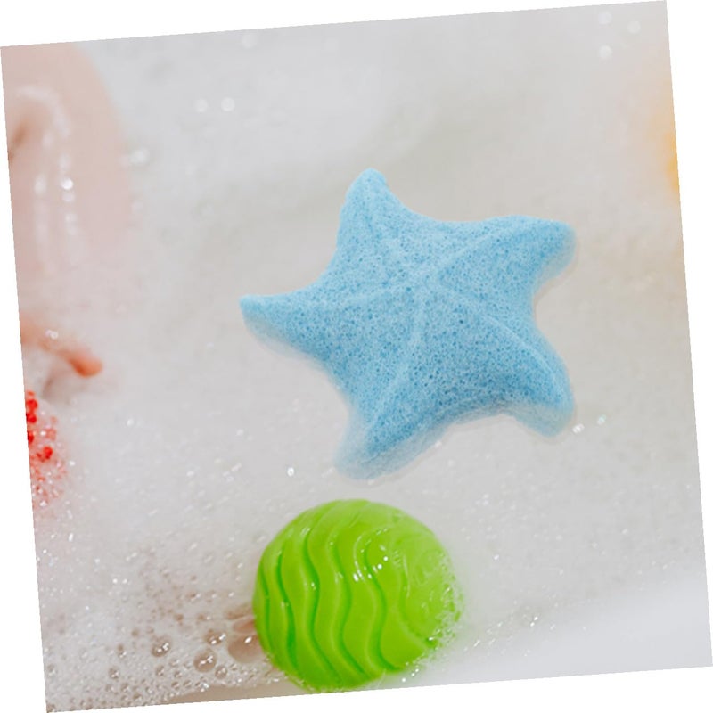Exfoliating Body Scrubber Set Soft Shower Sponge For Gentle Cleaning And Back Washing Blue Dark Gray - Image 4