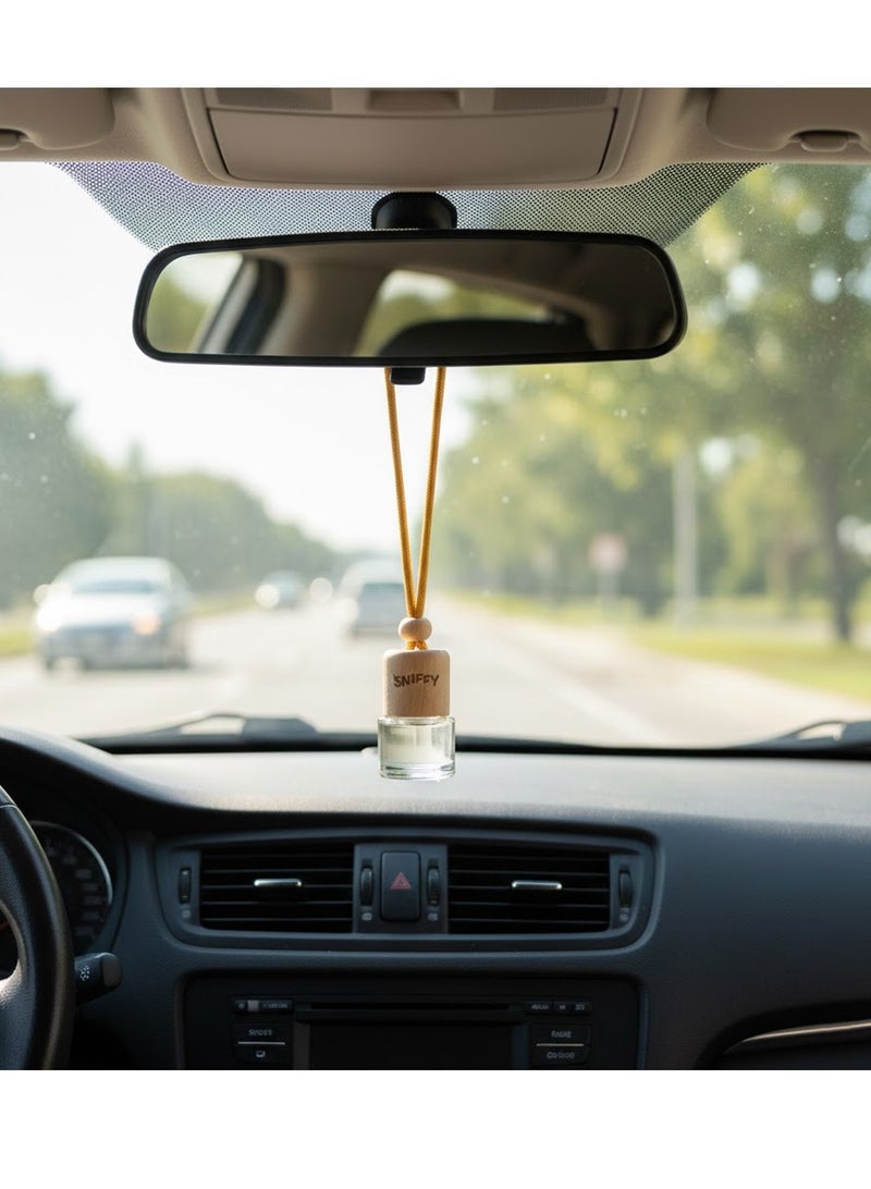 Sniffy Bubble Gum Car Air Freshener – Hanging Wooden Diffuser Bottle, Long-Lasting Auto Interior Fragrance, Stylish Rearview Mirror Scent Accessory - Image 1