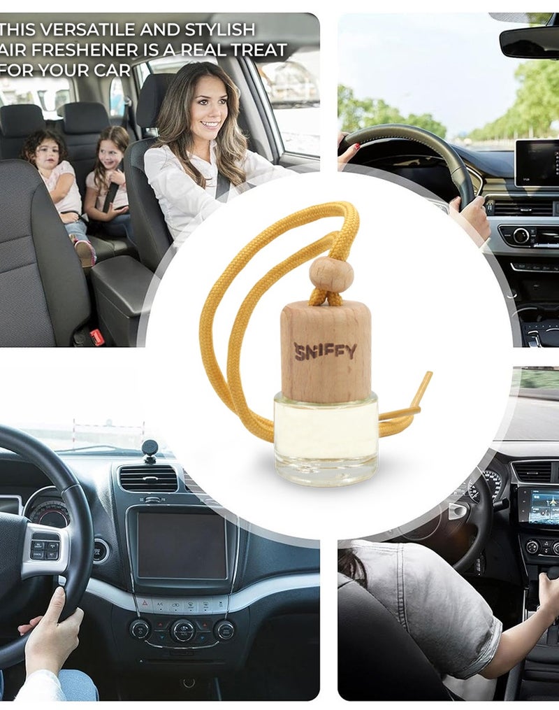Sniffy Bubble Gum Car Air Freshener – Hanging Wooden Diffuser Bottle, Long-Lasting Auto Interior Fragrance, Stylish Rearview Mirror Scent Accessory - Image 5