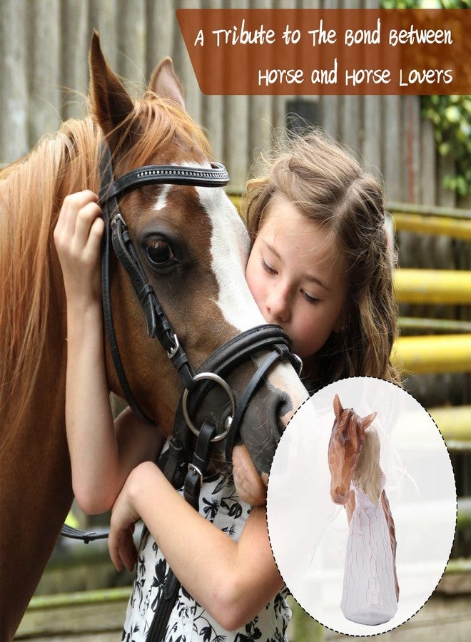 LUCKYBUNNY Girl Embracing Horses Statues, Hand-Painted Figurines Horse Gifts for Women, Memorial Figure Cowgirls Presents - Image 5