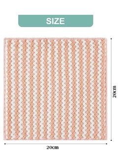 Lemon 20Pcs Microfiber Cleaning Rag, Dish Towels, Super Absorbent Streak Cleaning Cloths, Reusable Multi Scouring Towel Pads for Kitchen, Bathroom 20x20 CM( Pink)  - Image 2