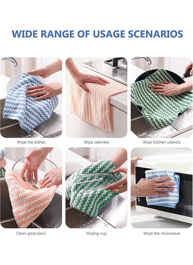 Lemon 20Pcs Microfiber Cleaning Rag, Dish Towels, Super Absorbent Streak Cleaning Cloths, Reusable Multi Scouring Towel Pads for Kitchen, Bathroom 20x20 CM( Pink)  - Image 5