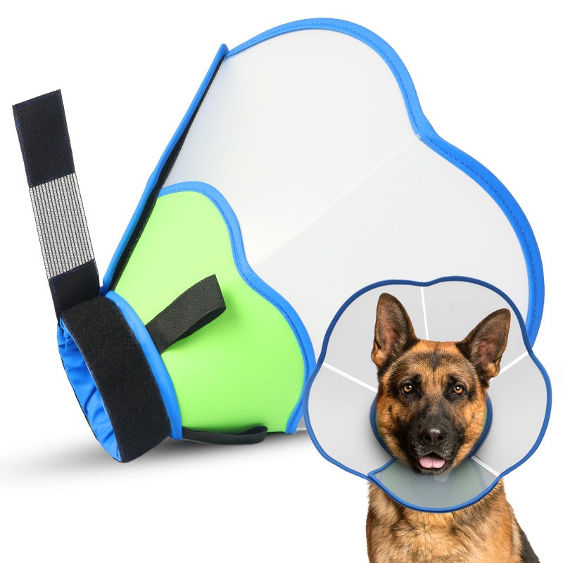 TZBEINN Hard & Heavy Plastic Dog Cone Collar Alternative for Extra Large Dogs(Adult Lab Golden GSD), Pet Neck Head Protective Cone Anti-Lick, Adjustable Elizabethan Recovery Collar Cone of Shame for Healing - Image 1