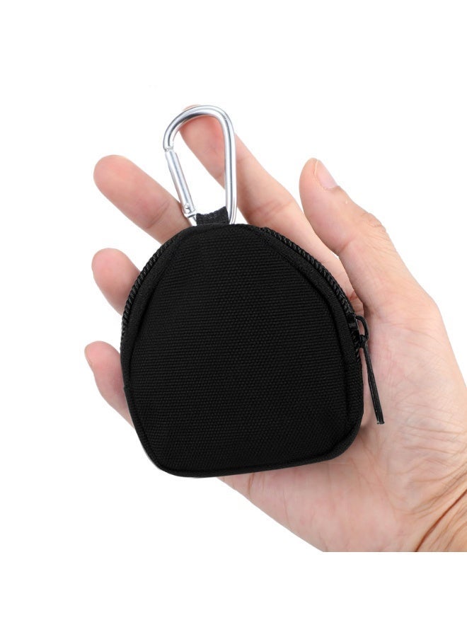 Mini Black Nylon Coin Purse Keychain, Portable Storage Pouch for Earbuds Car Key Backpack Decor - Image 5