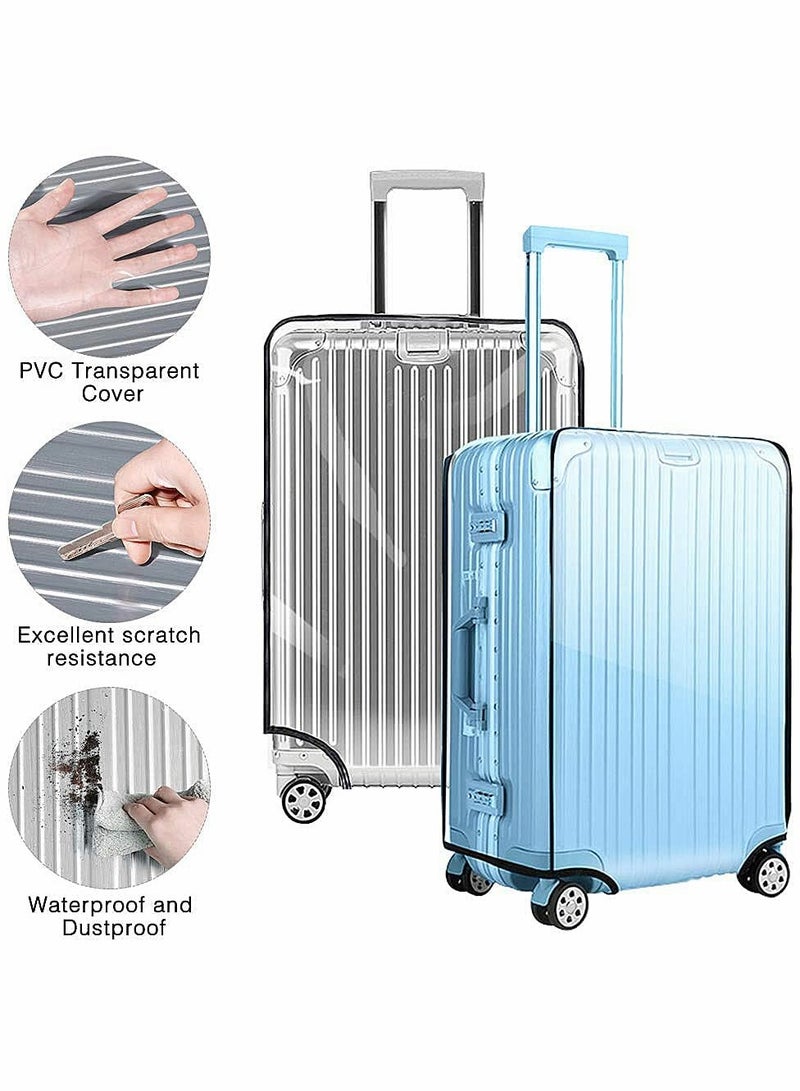 KASTWAVE Clear PVC Suitcase Cover Protectors, Travel Luggage Trolley Case Cover (24 Inch) - Image 4